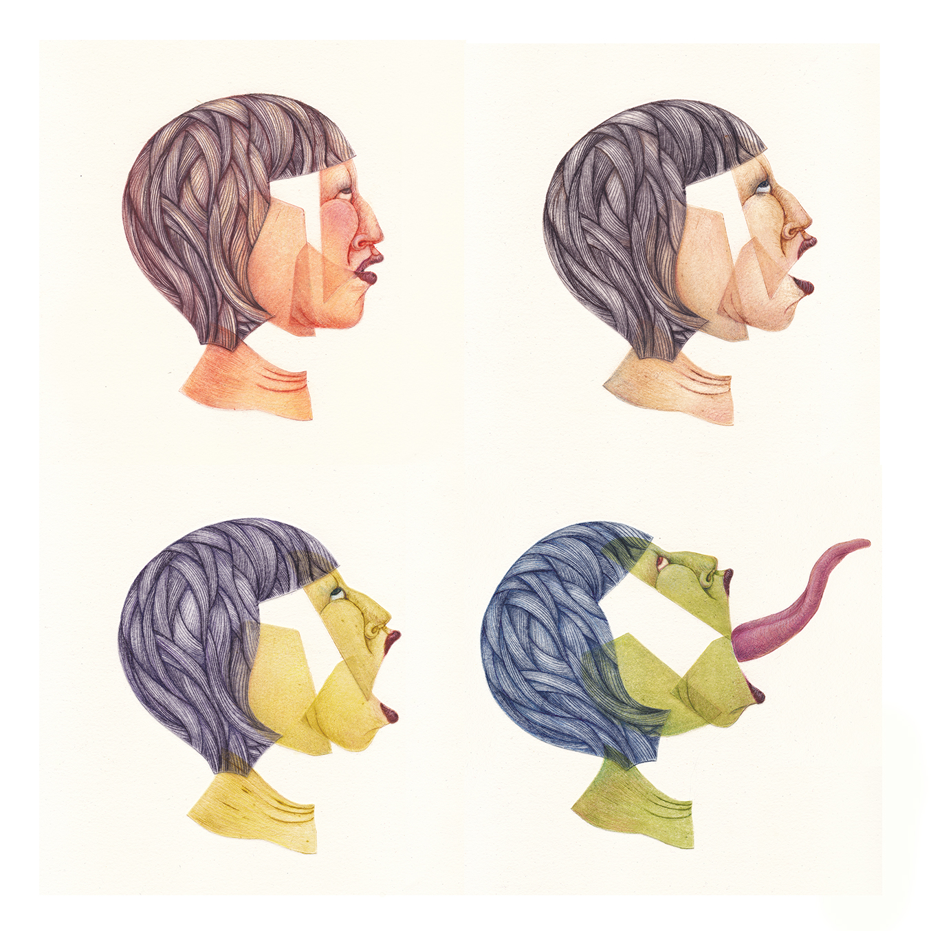 Drypoint with Chine Collé: Multi-colors and Layers Women's